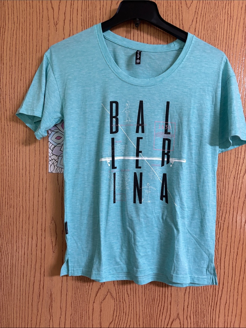 Balearina Women's Light Teal Graphic Short Sleeve Tee